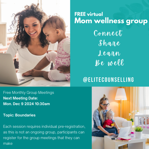 perinatal support group, virtual monthly mom wellness group setting boundaries